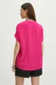 Bluzka damska regular z wiskozy kolor różowy 100 % Wiskoza