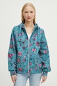 Bluza damska wzorzysta kolor turkusowy turkusowy RS24.BLD011