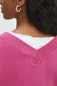 Bluza damska gładka kolor różowy Damski