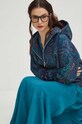 Bluza bawełniana damska wzorzysta kolor granatowy granatowy RS24.BLD051