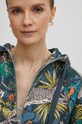 Bluza bawełniana damska wzorzysta kolor turkusowy RS24.BLD051 turkusowy