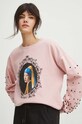 Bluza damska z kolekcji Eviva L'arte z aplikacją kolor różowy RS24.BLD253 różowy RS24