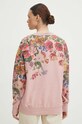 Odzież Bluza bawełniana damska w kwiaty kolor różowy RS24.BLD302 różowy