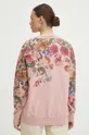 Bluza bawełniana damska w kwiaty kolor różowy 100 % Bawełna