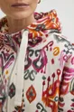 Bluza damska wzorzysta kolor beżowy Damski