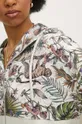 Bluza damska z kapturem wzorzysta kolor beżowy Damski