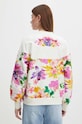 Odzież Bluza damska oversize wzorzysta kolor beżowy RS24.BLD900 beżowy