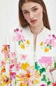 Bluza damska oversize wzorzysta kolor beżowy beżowy RS24.BLD900