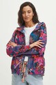 Bluza damska z kapturem wzorzysta kolor różowy różowy RS24.BLDB03