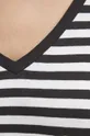 Bavlnené tričko s dlhým rukávom dámske s prímesou elastanu čierna farba Dámsky