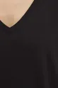 Bavlnené tričko s dlhým rukávom dámske s elastanom hladké čierna farba Dámsky