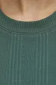 Bavlnené body dámske s elastanom pruhované zelená farba