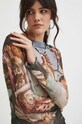 Longsleeve damski z kolekcji Eviva L'arte wzorzysty kolor multicolor RS24.BUD250 multicolor RS24