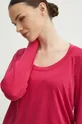ružová Tričko s dlhým rukávom dámsky ružová farba