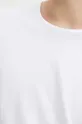 Bavlněné tričko s dlouhým rukávem bílá barva Pánský