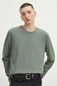 Longsleeve bawełniany męski gładki kolor zielony RS24.BUM010 zielony RS24