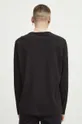 Bavlnené tričko s dlhým rukávom pánsky čierna farba Hlavný materiál: 95 % Bavlna, 5 % Elastan