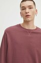 Longsleeve męski z fakturą kolor różowy różowy RS24.BUM020