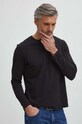 Medicine longsleeve bawełniany RS24.BUM050 czarny