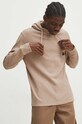 Longsleeve męski z fakturą kolor beżowy beżowy RS24.BUM100
