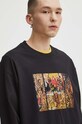 Longsleeve męski z kolekcji Eviva L'arte kolor czarny RS24.BUM250 czarny RS24