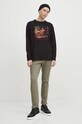 Odzież Longsleeve męski z kolekcji Eviva L'arte kolor czarny RS24.BUM251 czarny