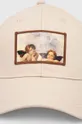Czapka z daszkiem z kolekcji Eviva L'arte kolor beżowy beżowy