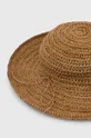 Kapelusz damski pleciony typu bucket hat kolor beżowy beżowy