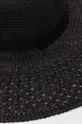 čierna Klobúk dámsky pletený s ozdobnou stuhou čierna farba