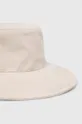 Klobúk dámsky typ bucket hat hladký s prímesou ľanu béžová farba béžová