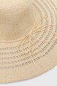 Klobúk dámsky pletený s aplikáciou béžová farba béžová RS24.CAD733
