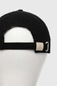 Czapka z daszkiem damska gładka z lnem kolor czarny RS24.CAD738 czarny RS24