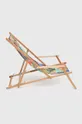 Leżak z podłokietnikami z kolekcji Eviva L'arte kolor multicolor Materiał główny: 100 % Drewno, Materiał dodatkowy: 100 % Poliester