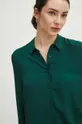 zielony Koszula damska regular z wiskozy kolor zielony