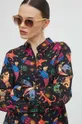 Koszula damska z kolekcji Dzień Kota wzorzysta kolor czarny Damski