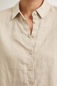Koszula damska lniana RS24-KDD501 beżowy
