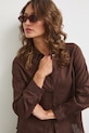 Koszula damska lniana RS24-KDD501 brązowy