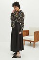 Koszula damska oversize z wiskozy wzorzysta kolor czarny RS24.KDD701 czarny RS24