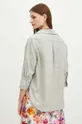 Ľanová košeľa dámska oversize hladká šedá farba <p>100 % Ľan</p>