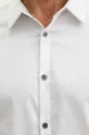 Košeľa pánska s klasickým golierom biela farba biela