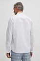 Koszula lniana męska z kołnierzykiem button-down kolor biały biały RS24.KDM050