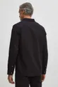 czarny Koszula bawełniana męska z kołnierzykiem klasycznym kolor czarny