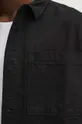 Koszula bawełniana męska gładka kolor czarny czarny