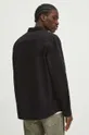 čierna Bavlnená košeľa pánska hladká čierna farba