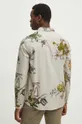 beżowy Koszula bawełniana męska wzorzysta kolor beżowy