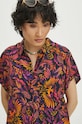 Koszula damska oversize wzorzysta kolor multicolor multicolor RS24.KKD071