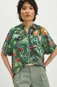Koszula damska regular z wiskozy wzorzysta multicolor RS24.KKD700