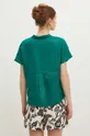 Lněná košile dámská regular jednobarevná zelená barva <p>100 % Len</p>