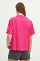 Ľanová košeľa dámska ružová farba 100 % Ľan
