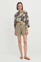 Koszula lniana damska wzorzysta kolor multicolor RS24.KKDA00 multicolor RS24